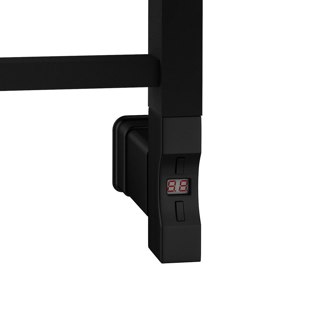 Eastbrook Helmsley Electric Matt Black Designer Towel Rail 800mm x 600mm 89.0639-ELE-8.475
