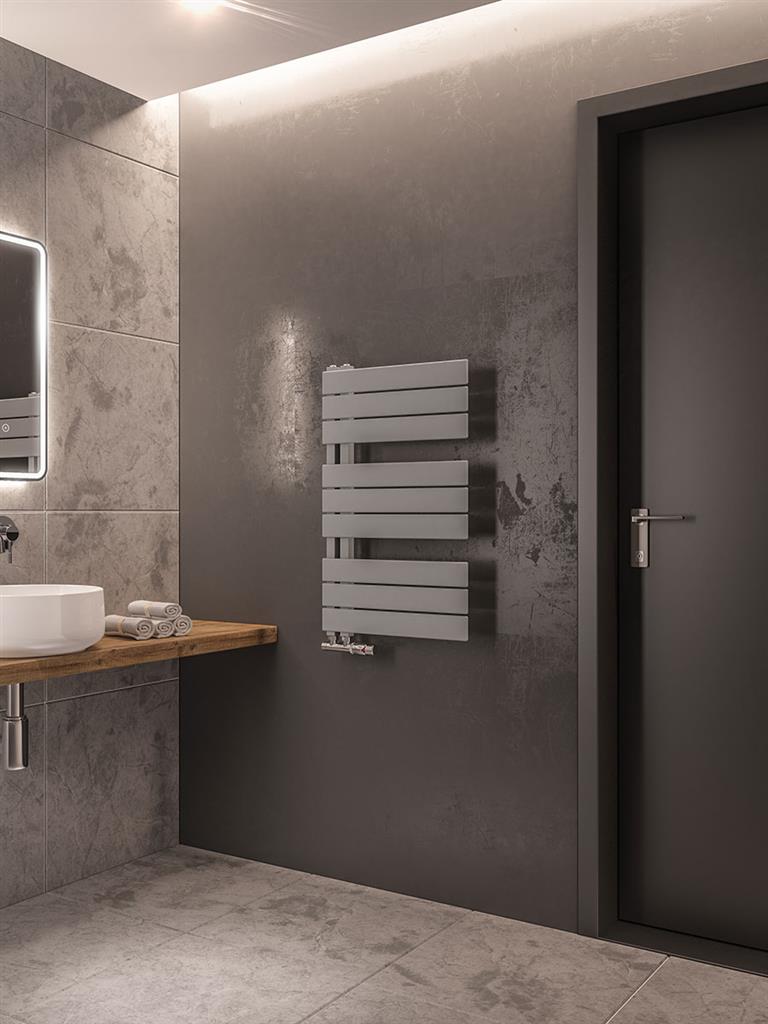 Eastbrook Helmsley Electric Matt Grey Designer Towel Rail 800mm x 500mm 89.0622-ELE