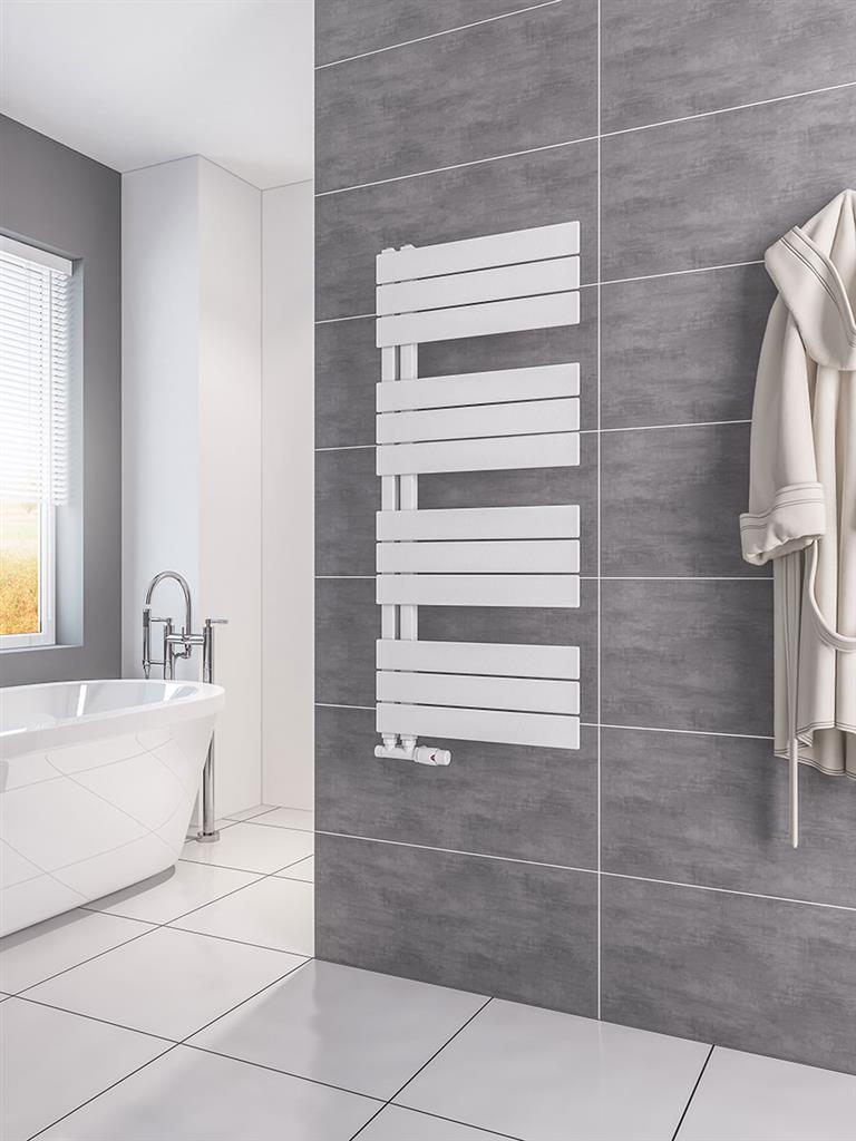 Eastbrook Helmsley Electric Matt White Designer Towel Rail 1150mm x 500mm 89.0616-ELE
