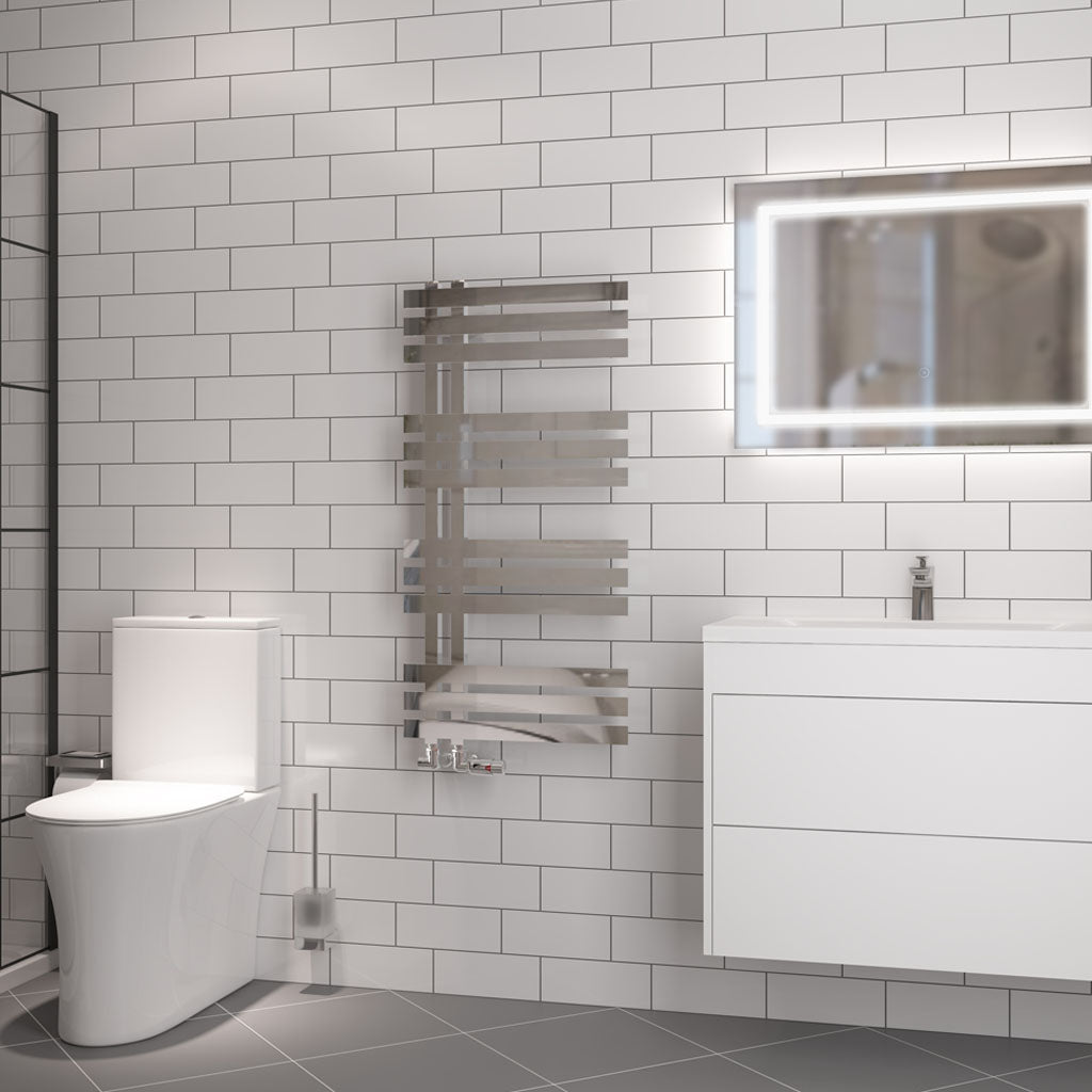 Eastbrook Hurley Electric Chrome Designer Towel Rail 1000mm x 500mm 89.1727-ELE