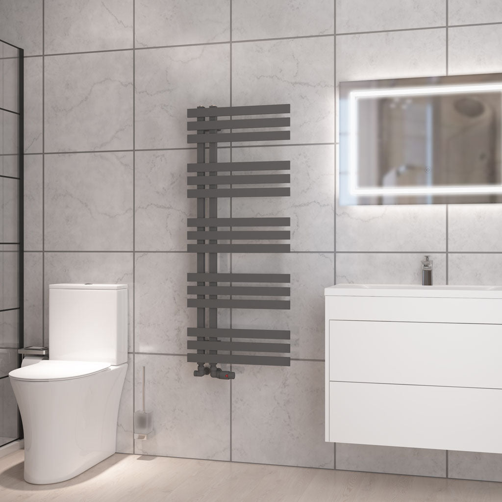 Eastbrook Hurley Electric Matt Anthracite Designer Towel Rail 1200mm x 500mm 89.0550-ELE