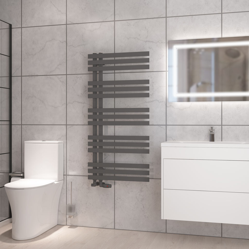 Eastbrook Hurley Electric Matt Anthracite Designer Towel Rail 1200mm x 600mm 89.0551-ELE