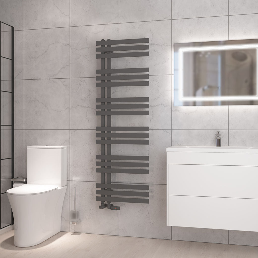 Eastbrook Hurley Electric Matt Anthracite Designer Towel Rail 1500mm x 500mm 89.1735-ELE