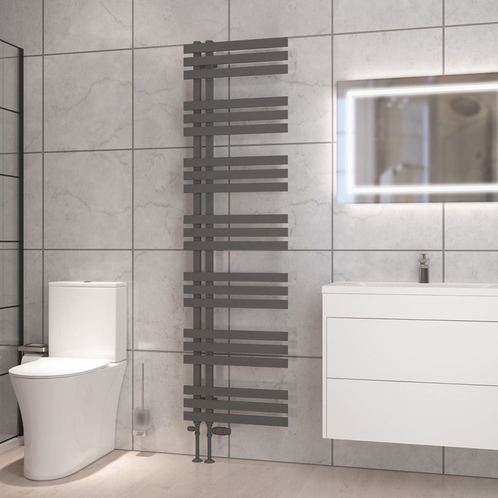 Eastbrook Hurley Electric Matt Anthracite Designer Towel Rail 1800mm x 500mm 89.0552-ELE