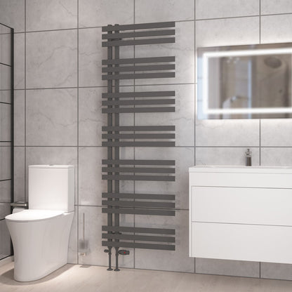 Eastbrook Hurley Electric Matt Anthracite Designer Towel Rail 1800mm x 600mm 89.0553-ELE