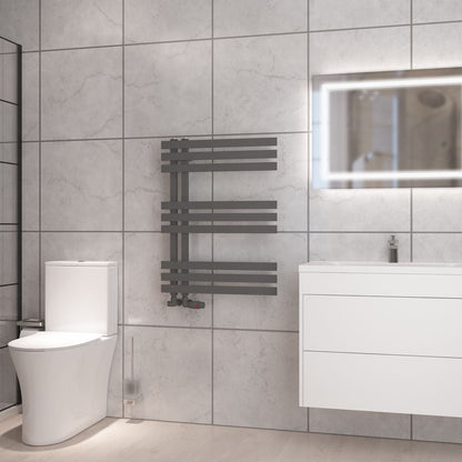 Eastbrook Hurley Electric Matt Anthracite Designer Towel Rail 800mm x 600mm 89.0549-ELE