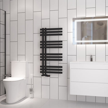 Eastbrook Hurley Electric Matt Black Designer Towel Rail 1000mm x 500mm 89.1725-ELE