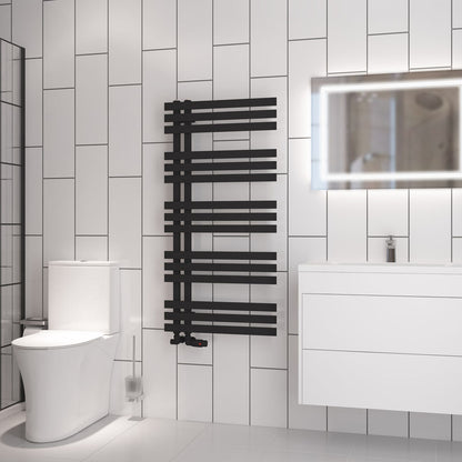 Eastbrook Hurley Electric Matt Black Designer Towel Rail 1200mm x 600mm 89.1714-ELE