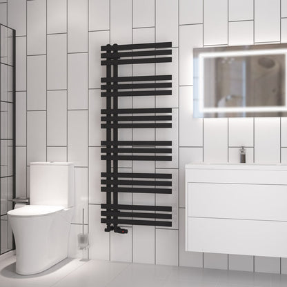 Eastbrook Hurley Electric Matt Black Designer Towel Rail 1500mm x 600mm 89.1738-ELE