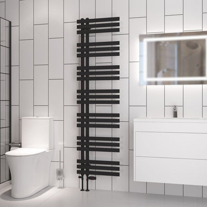 Eastbrook Hurley Electric Matt Black Designer Towel Rail 1800mm x 500mm 89.1715-ELE