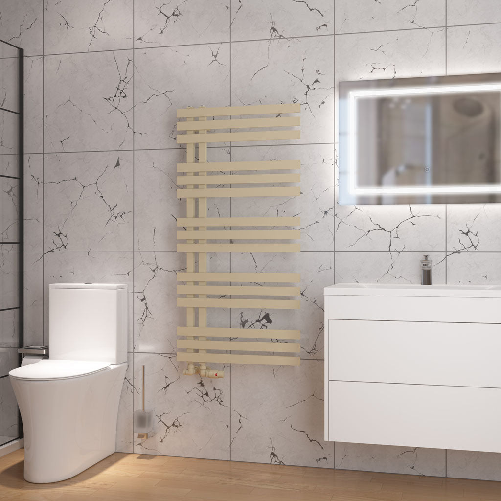 Eastbrook Hurley Electric Matt Cappuccino Designer Towel Rail 1200mm x 600mm 89.0563-ELE