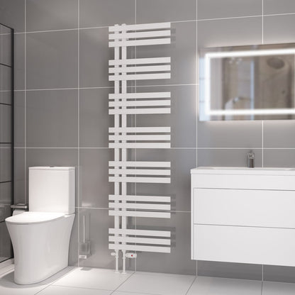 Eastbrook Hurley Electric Matt White Designer Towel Rail 1800mm x 500mm 89.0546-ELE