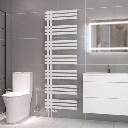 Eastbrook Hurley Electric Matt White Designer Towel Rail 1800mm x 600mm 89.0547-ELE