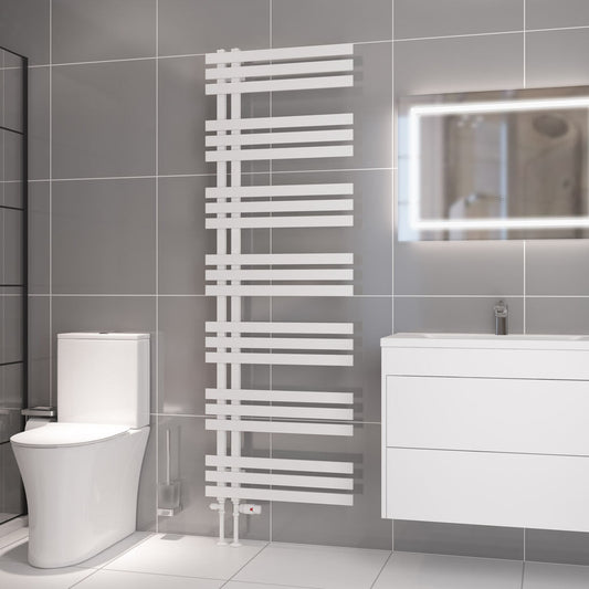 Eastbrook Hurley Electric Matt White Designer Towel Rail 1800mm x 600mm 89.0547-ELE