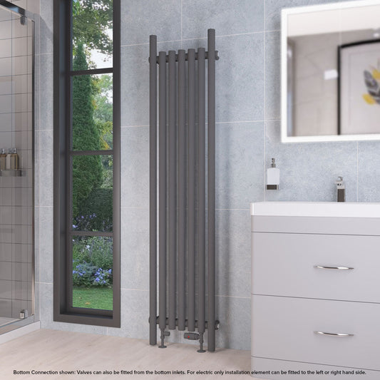 Eastbrook Lambourne Electric Matt Anthracite Designer Radiator 1800mm x 420mm 89.1697-ELE