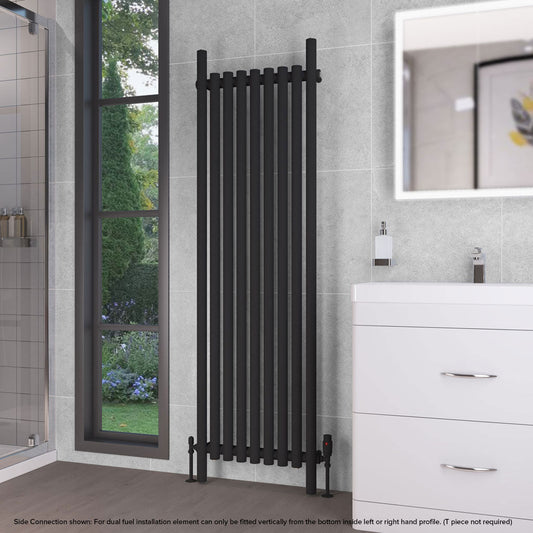 Eastbrook Lambourne Electric Matt Black Designer Radiator 1800mm x 540mm 89.1700-ELE