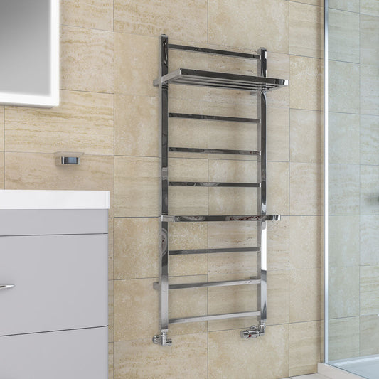 Eastbrook Launton Electric Chrome Towel Rail 1200mm x 500mm 61.0066-ELE