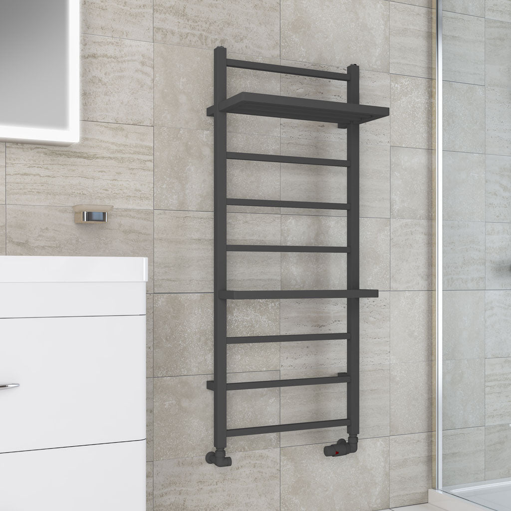 Eastbrook Launton Electric Matt Anthracite Towel Rail 1200mm x 500mm 61.0064-ELE