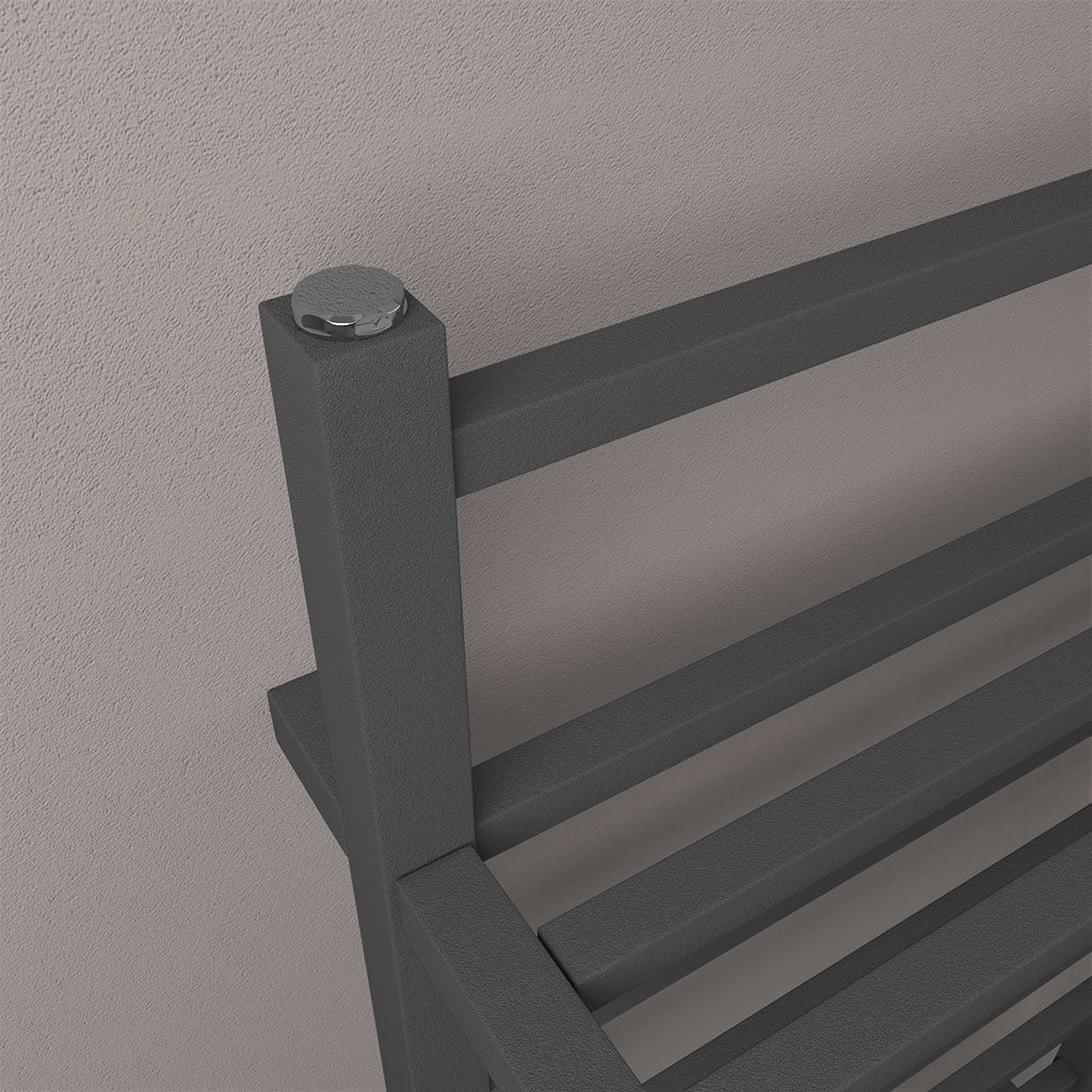Eastbrook Launton Electric Matt Anthracite Towel Rail 1200mm x 600mm Close Up Image 61.0065-ELE