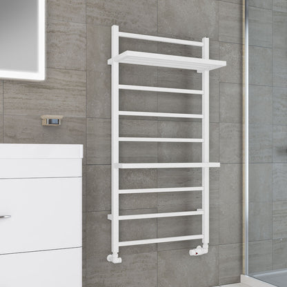 Eastbrook Launton Electric Matt White Towel Rail 1200mm x 600mm 61.0063-ELE