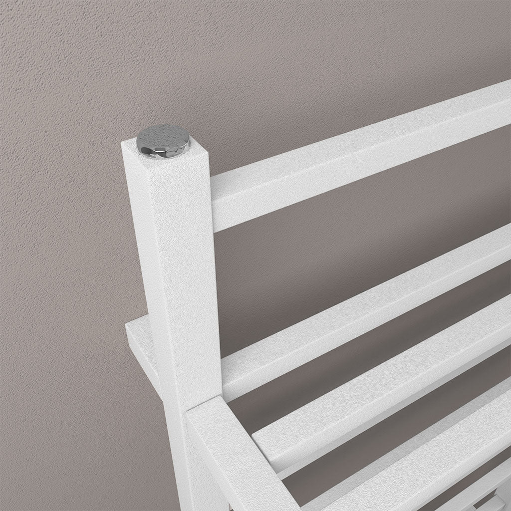 Eastbrook Launton Electric Matt White Towel Rail 1200mm x 600mm Close Up Image 61.0063-ELE