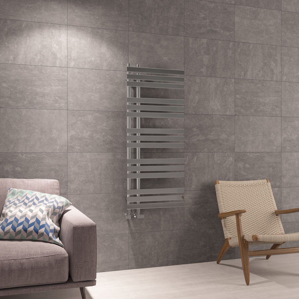 Eastbrook Leonardo Electric Chrome Designer Towel Rail 1200mm x 500mm 41.0259-ELE