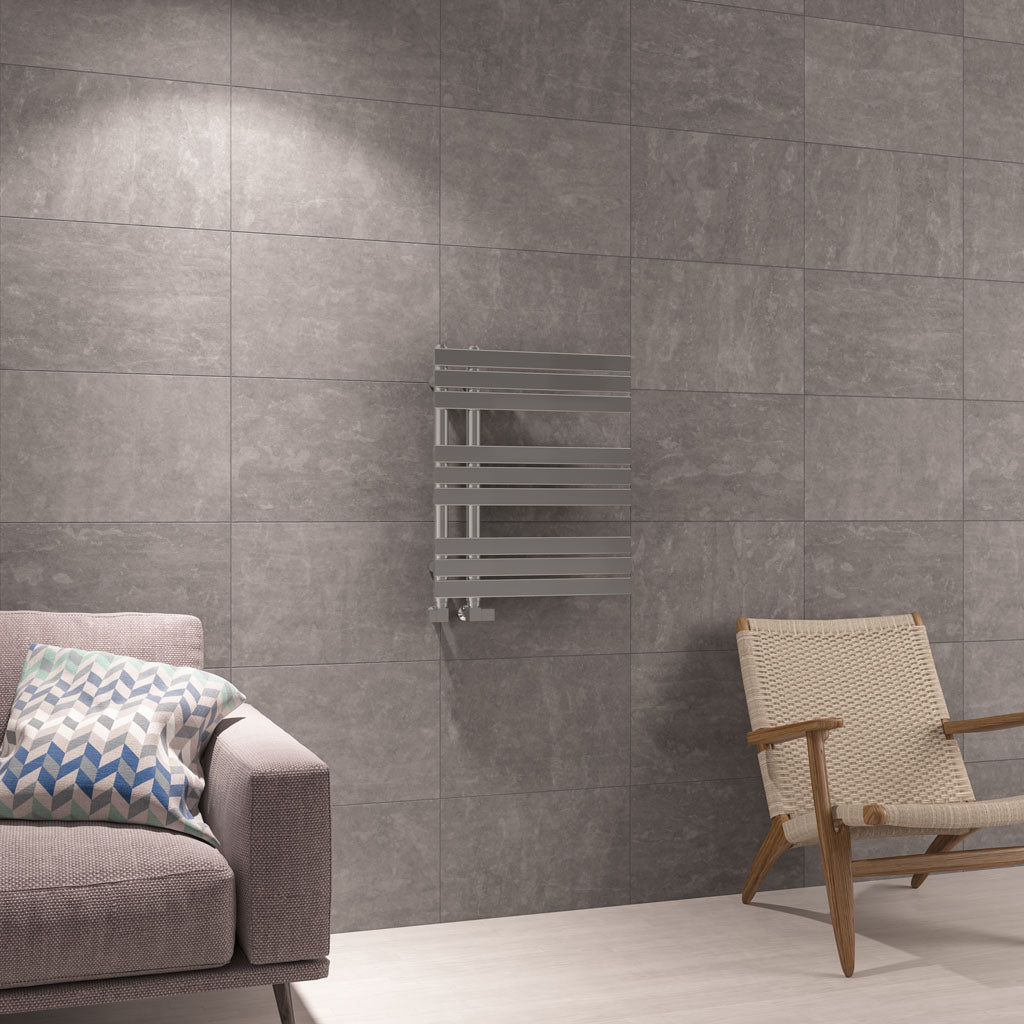 Eastbrook Leonardo Electric Chrome Designer Towel Rail 600mm x 500mm 41.0258-ELE