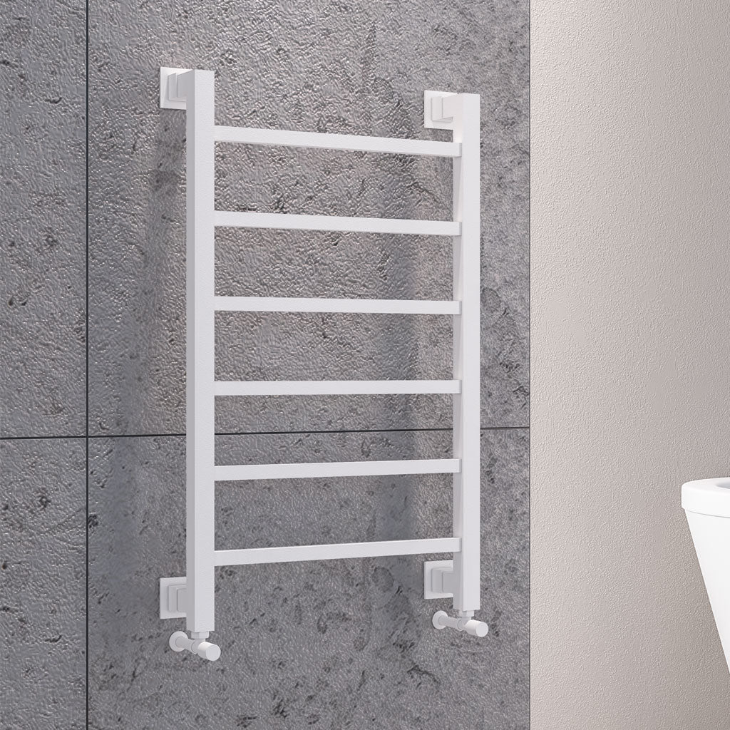 Eastbrook Loxley Electric Matt White Designer Towel Rail 800mm x 600mm 61.0039-ELE