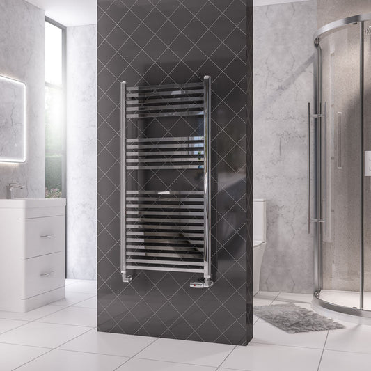 Eastbrook Rion Electric Straight Chrome Towel Rail 1200mm x 600mm 89.1692-ELE