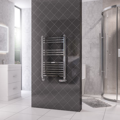 Eastbrook Rion Electric Straight Chrome Towel Rail 800mm x 500mm 89.1689-ELE