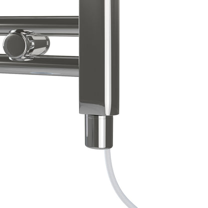 Eastbrook Rion Electric Straight Chrome Towel Rail 800mm x 600mm 89.1690-ELE-8.016-8.026