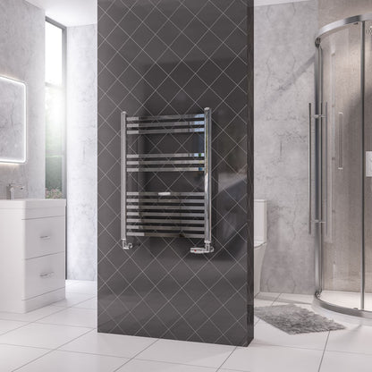 Eastbrook Rion Electric Straight Chrome Towel Rail 800mm x 600mm 89.1690-ELE