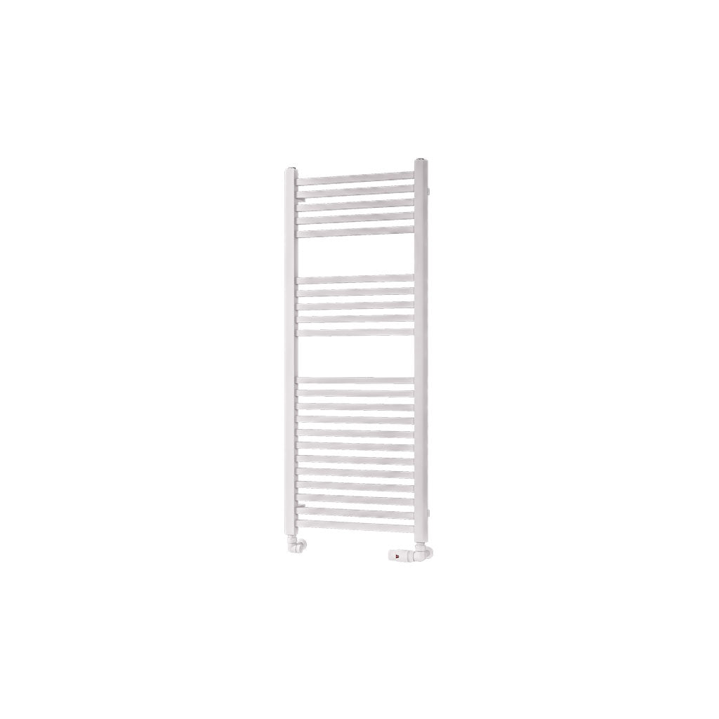 Eastbrook Rion Electric Straight Gloss White Towel Rail 1200mm x 500mm Cut Out Image 89.1673-ELE