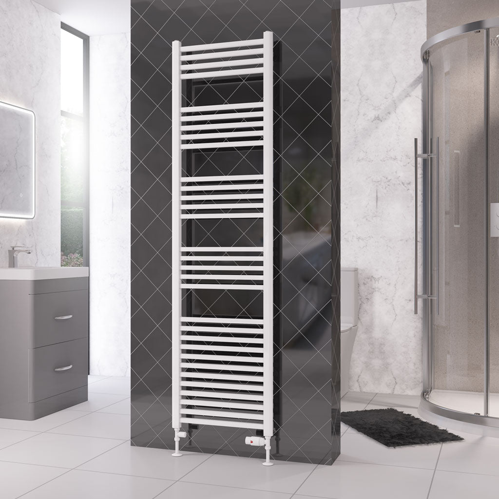 Eastbrook Rion Electric Straight Gloss White Towel Rail 1800mm x 500mm 89.1675-ELE
