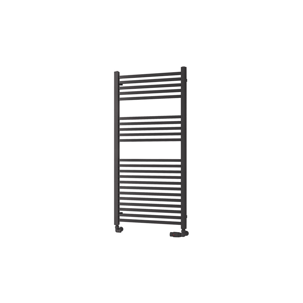 Eastbrook Rion Electric Straight Matt Anthracite Towel Rail 1200mm x 600mm Cut Out Image 89.1680-ELE