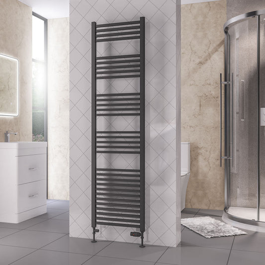 Eastbrook Rion Electric Straight Matt Anthracite Towel Rail 1800mm x 500mm 89.1681-ELE