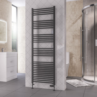 Eastbrook Rion Electric Straight Matt Anthracite Towel Rail 1800mm x 600mm 89.1682-ELE
