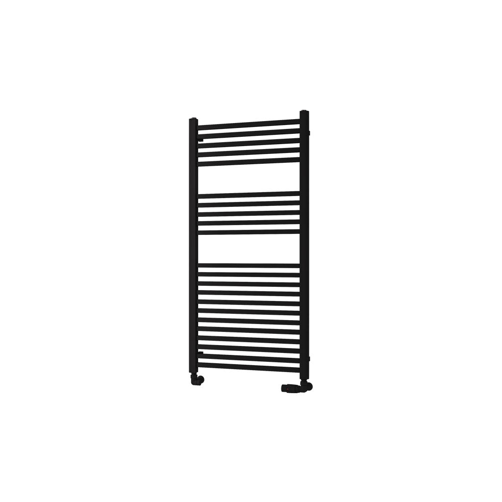 Eastbrook Rion Electric Straight Matt Black Towel Rail 1200mm x 600mm Cut Out Image 89.1686-ELE