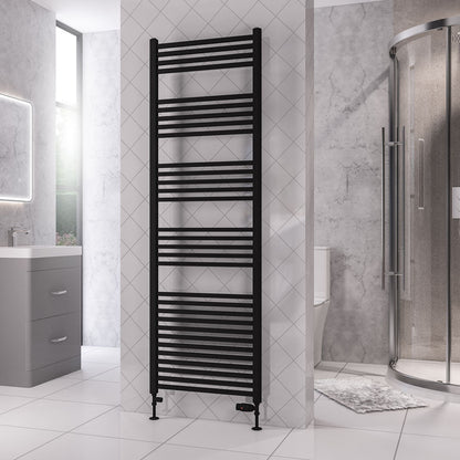 Eastbrook Rion Electric Straight Matt Black Towel Rail 1800mm x 600mm 89.1688-ELE