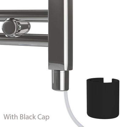 Eastbrook Rion Electric Straight Matt Black Towel Rail 800mm x 500mm 89.1683-ELE-8.017-8.030