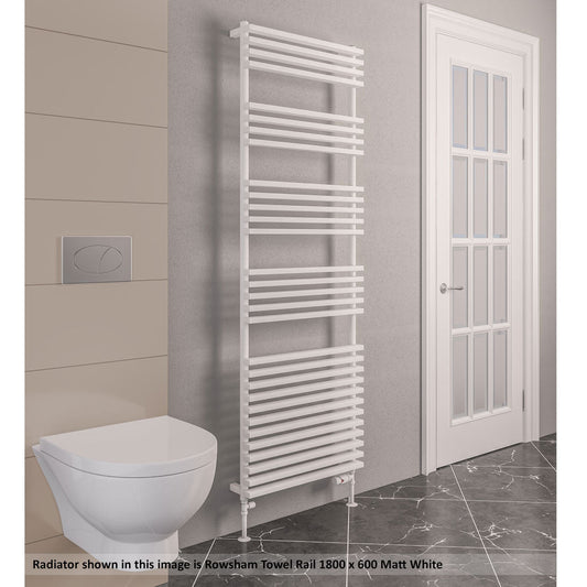 Eastbrook Rowsham Electric Matt White Designer Towel Rail 1200mm x 500mm 89.1390-ELE