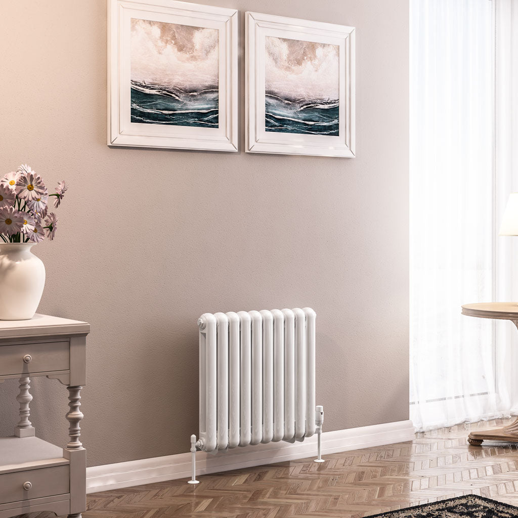 Eastbrook Rubano Electric Horizontal Gloss White 2 Column Radiator 600mm x 623mm 81.0055-ELE