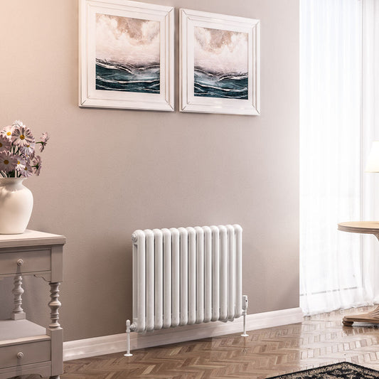 Eastbrook Rubano Electric Horizontal Gloss White 2 Column Radiator 600mm x 803mm 81.0056-ELE