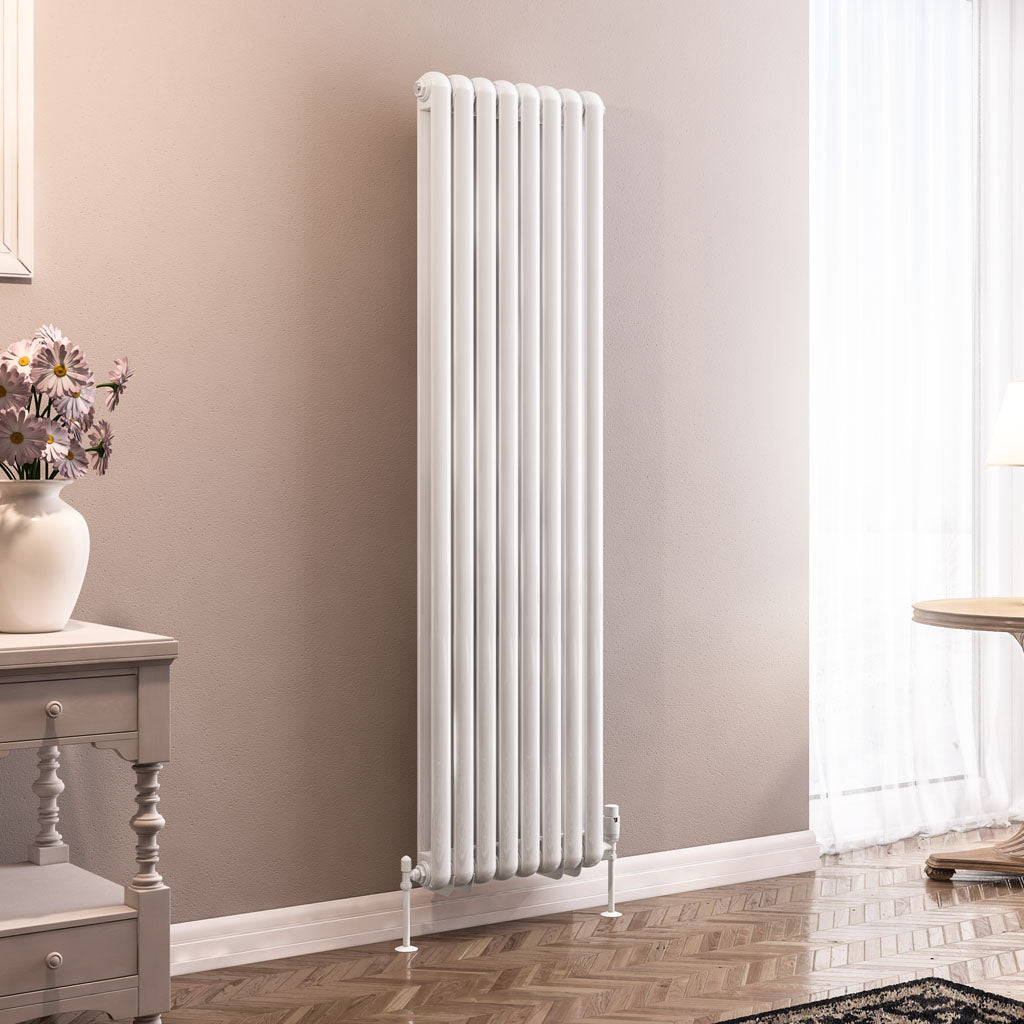 Eastbrook Rubano Electric Vertical Gloss White 2 Column Radiator 1800mm x 503mm 81.0059-ELE