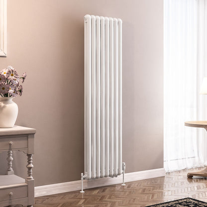Eastbrook Rubano Electric Vertical Gloss White 2 Column Radiator 1800mm x 503mm 81.0059-ELE