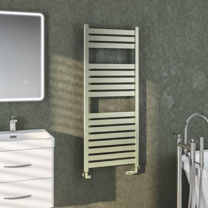 Eastbrook Staverton Electric Brushed Brass Designer Towel Rail 1200mm x 500mm 41.0373-ELE