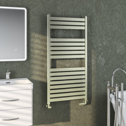 Eastbrook Staverton Electric Brushed Brass Designer Towel Rail 1200mm x 600mm 41.0374-ELE