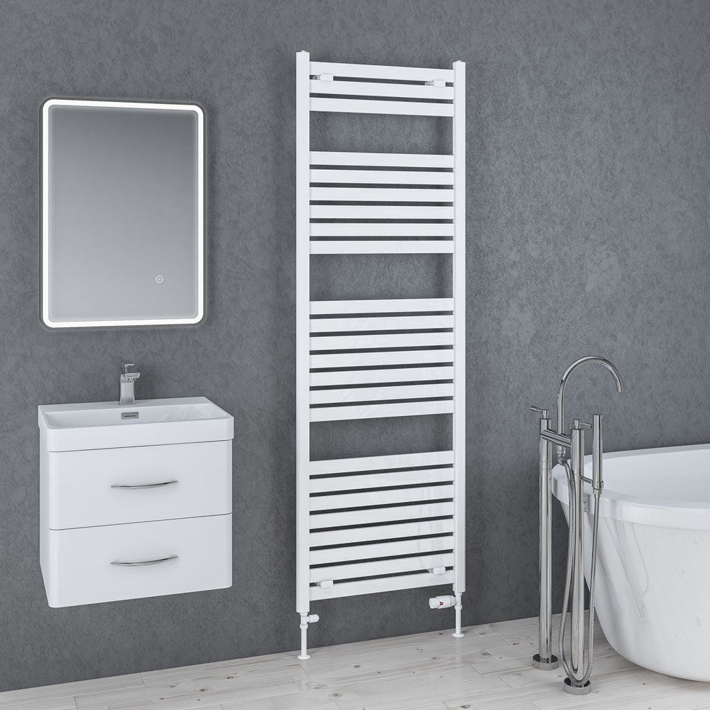 Eastbrook Staverton Electric Gloss White Designer Towel Rail 1800mm x 600mm 41.0144-ELE
