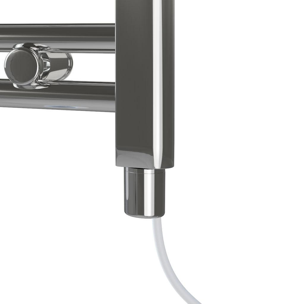 Eastbrook Staverton Electric Straight Brushed Brass Tube on Tube Designer Towel Rail 1200mm x 600mm 41.0376-ELE-8.018-8.026
