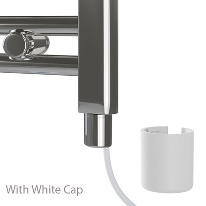Eastbrook Staverton Electric Straight Gloss White Tube on Tube Designer Towel Rail 1200mm x 600mm 41.0197-ELE-8.019-8.025